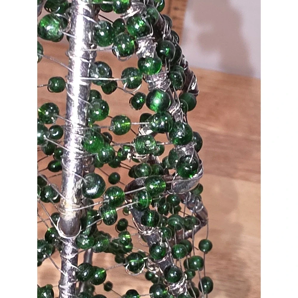 vintage Pottery Barn beaded wire Christmas tree stocking holder